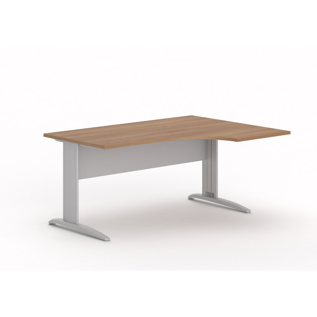 MOBIKA Bureau TONO compact angle droit bois pieds métal