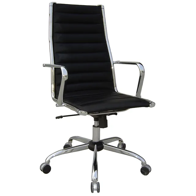 MOBIKA Bureau Fauteuil direction basculant dossier haut chromé