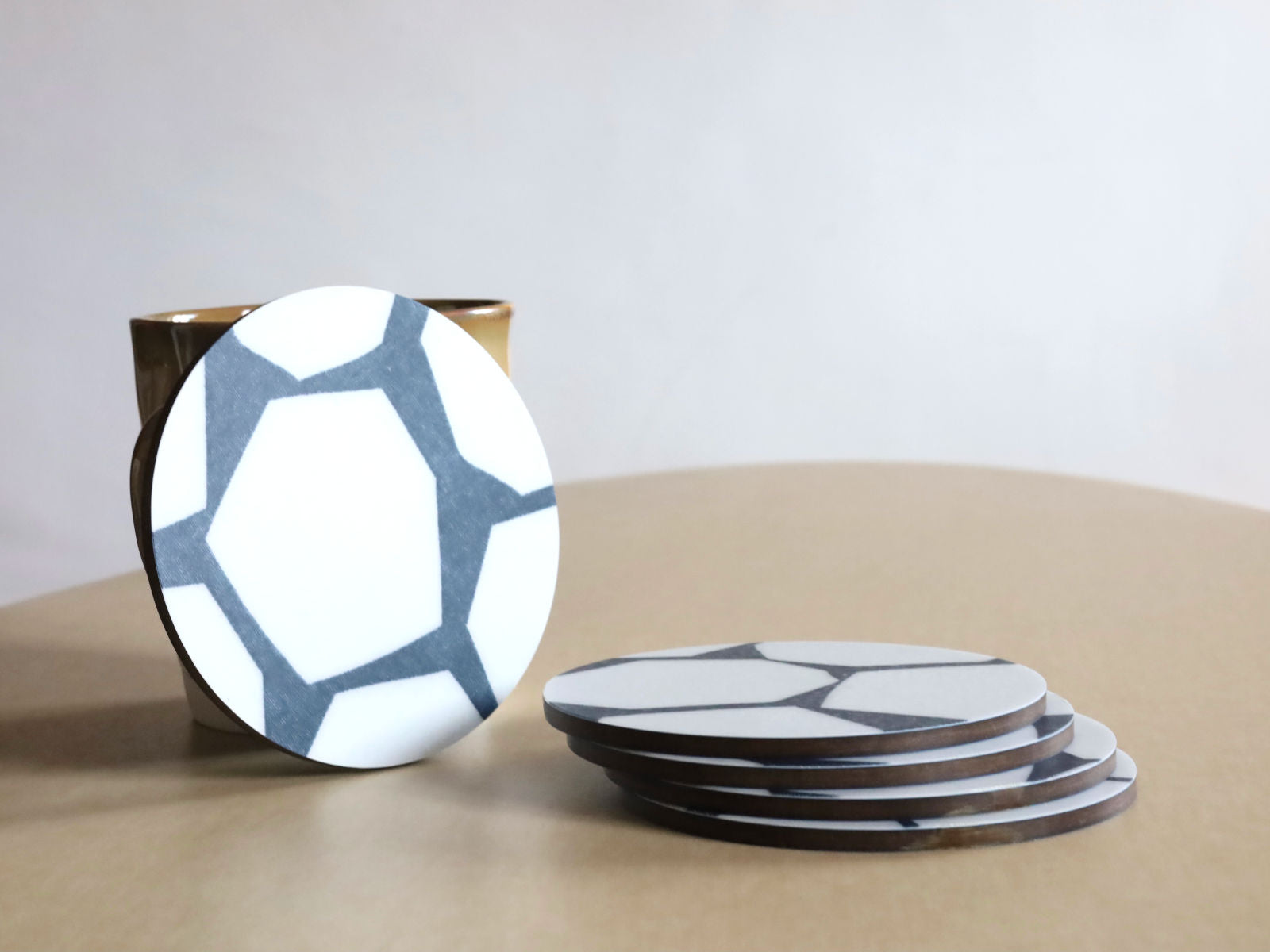 Tizu Objets déco lot 4 dessous de verre ping pong