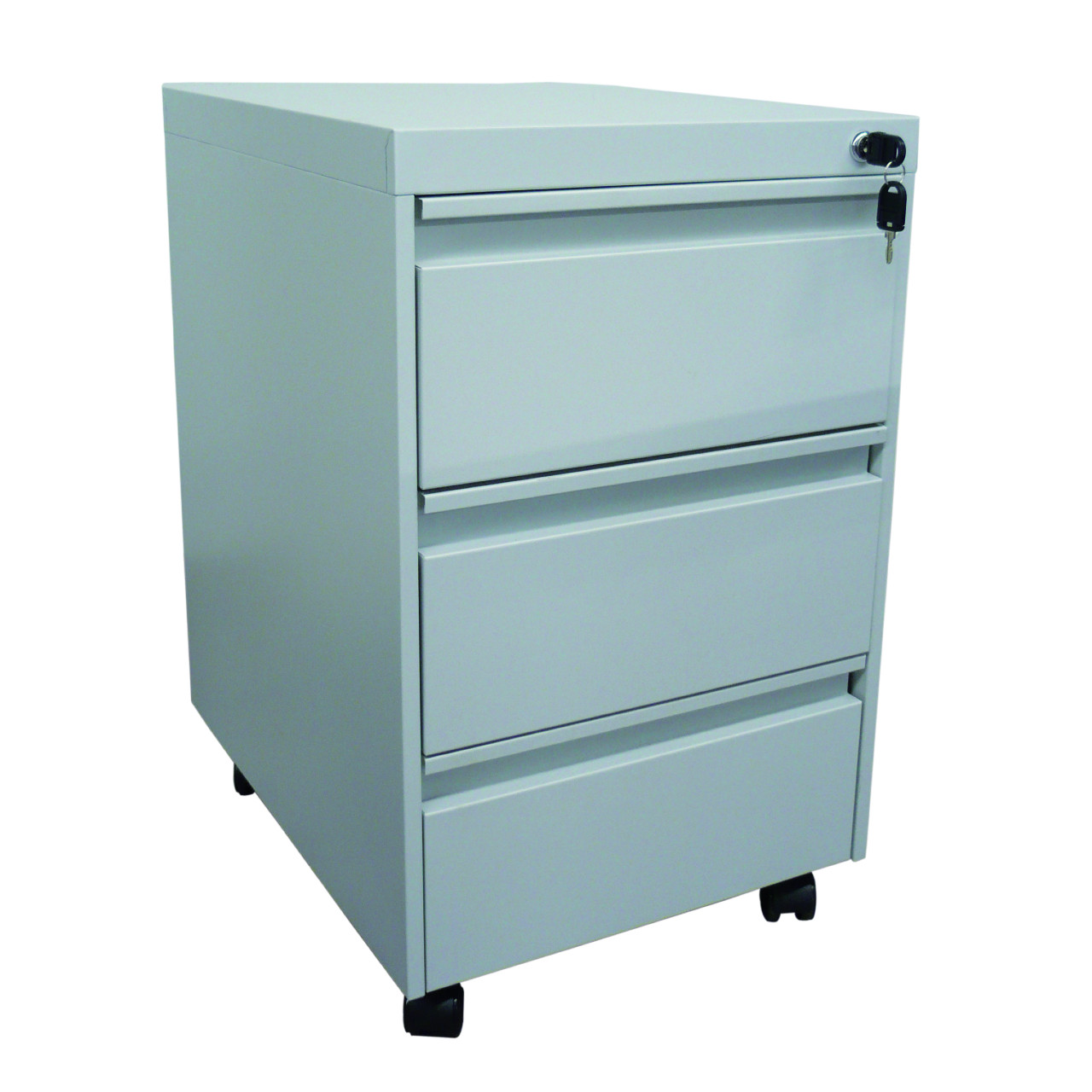 MOBIKA Bureau Caisson mobile 3 tiroirs métal