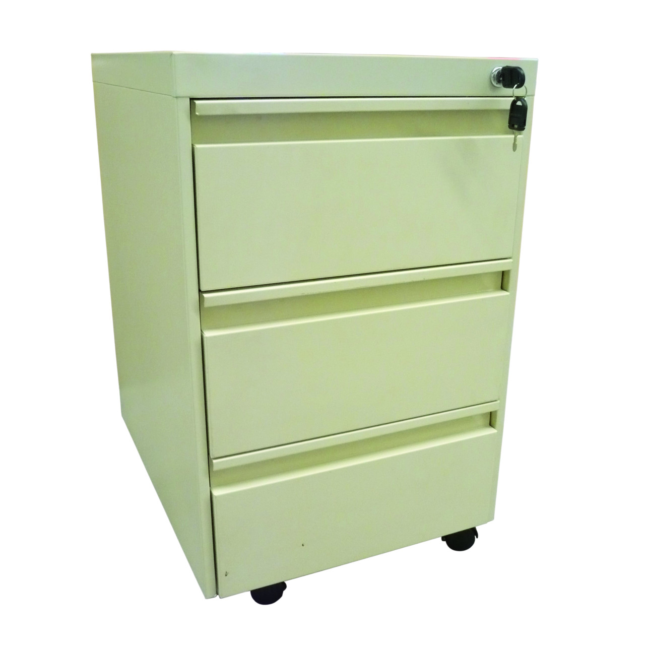 MOBIKA Bureau Caisson mobile 3 tiroirs métal