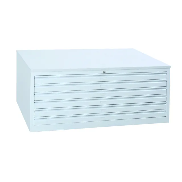 MOBIKA Bureau Meuble à plans A1 6 tiroirs horizontal
