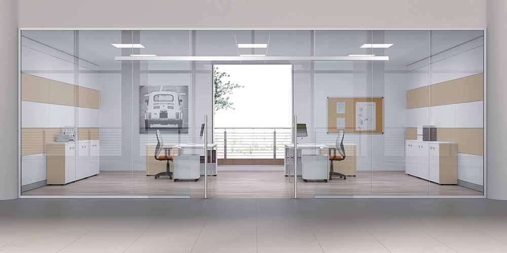 CUF Milano Idrawall cloison vitrée bureau verre