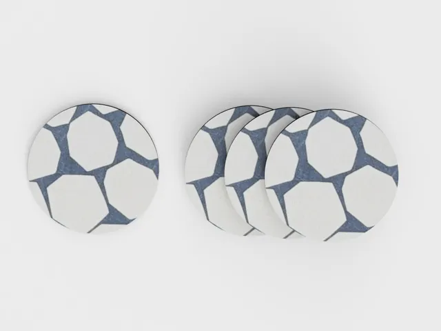 Tizu Objets déco lot 4 dessous de verre ping pong