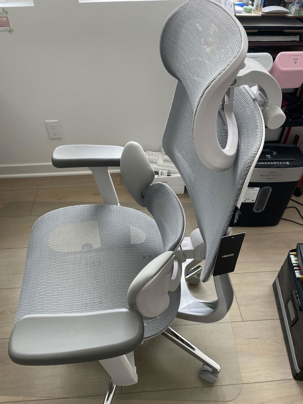 Hbada E3 Air Chaise de bureau rose assise confort