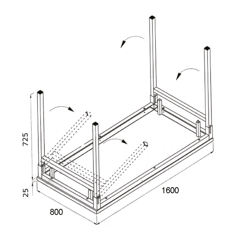 MOBIKA Réfectoire Table pliante empilable polyvalente