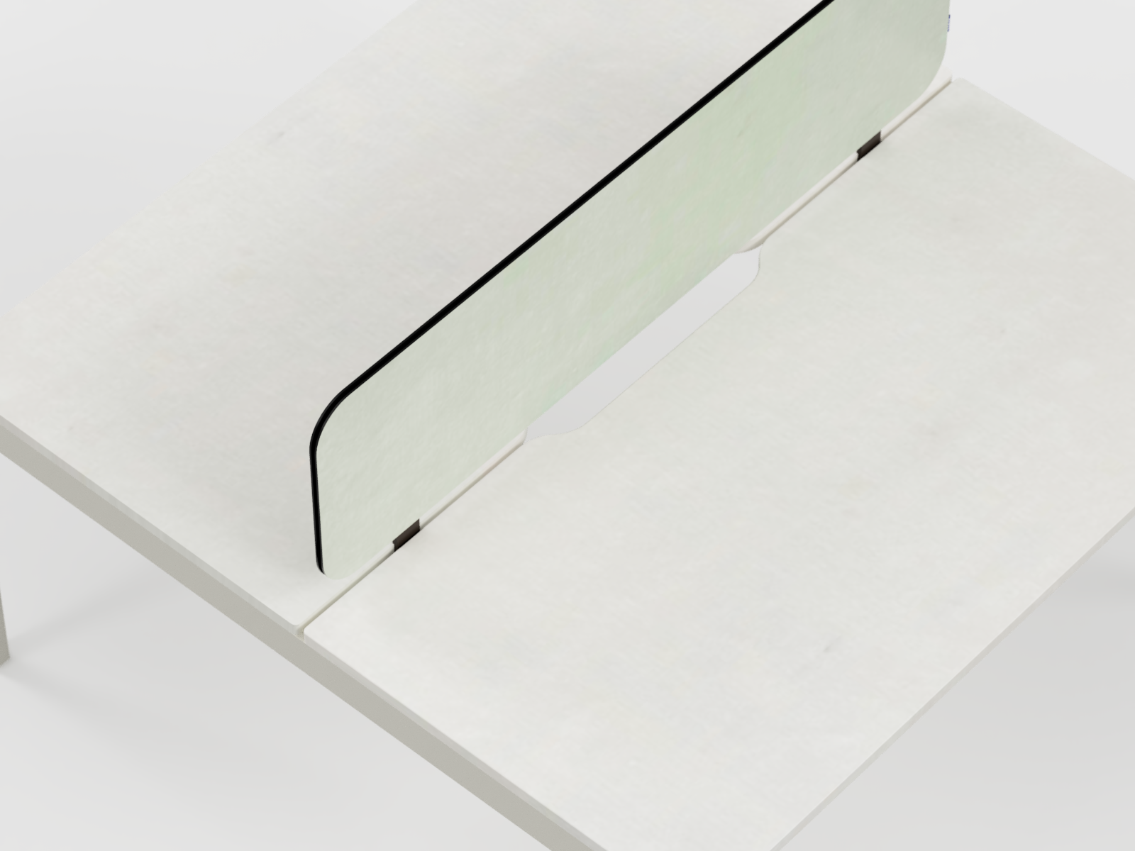 Tizu Bureau séparateur de bureau Blanc Jacquard 120 cm
