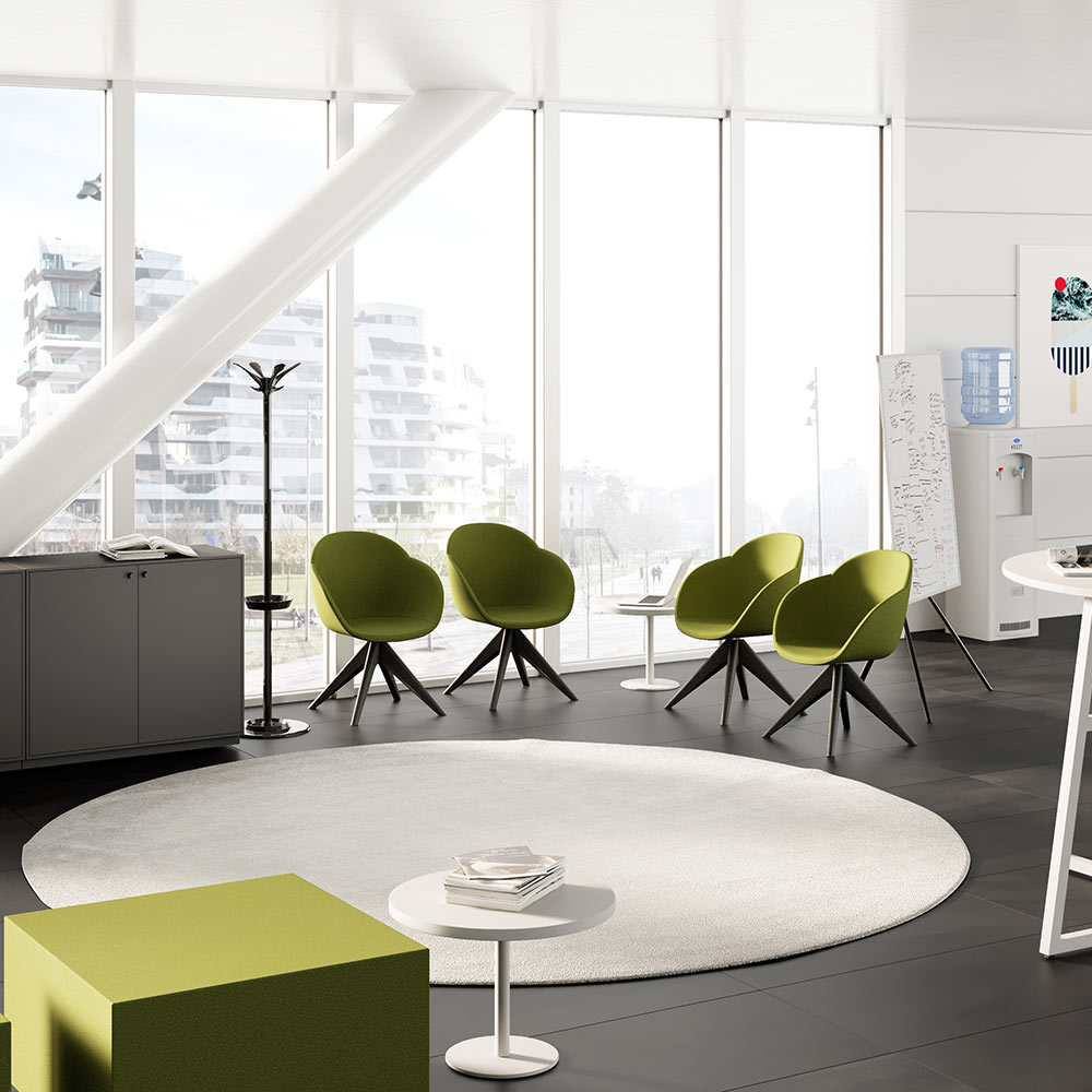 CUF Milano Iris chaise d’attente bureau
