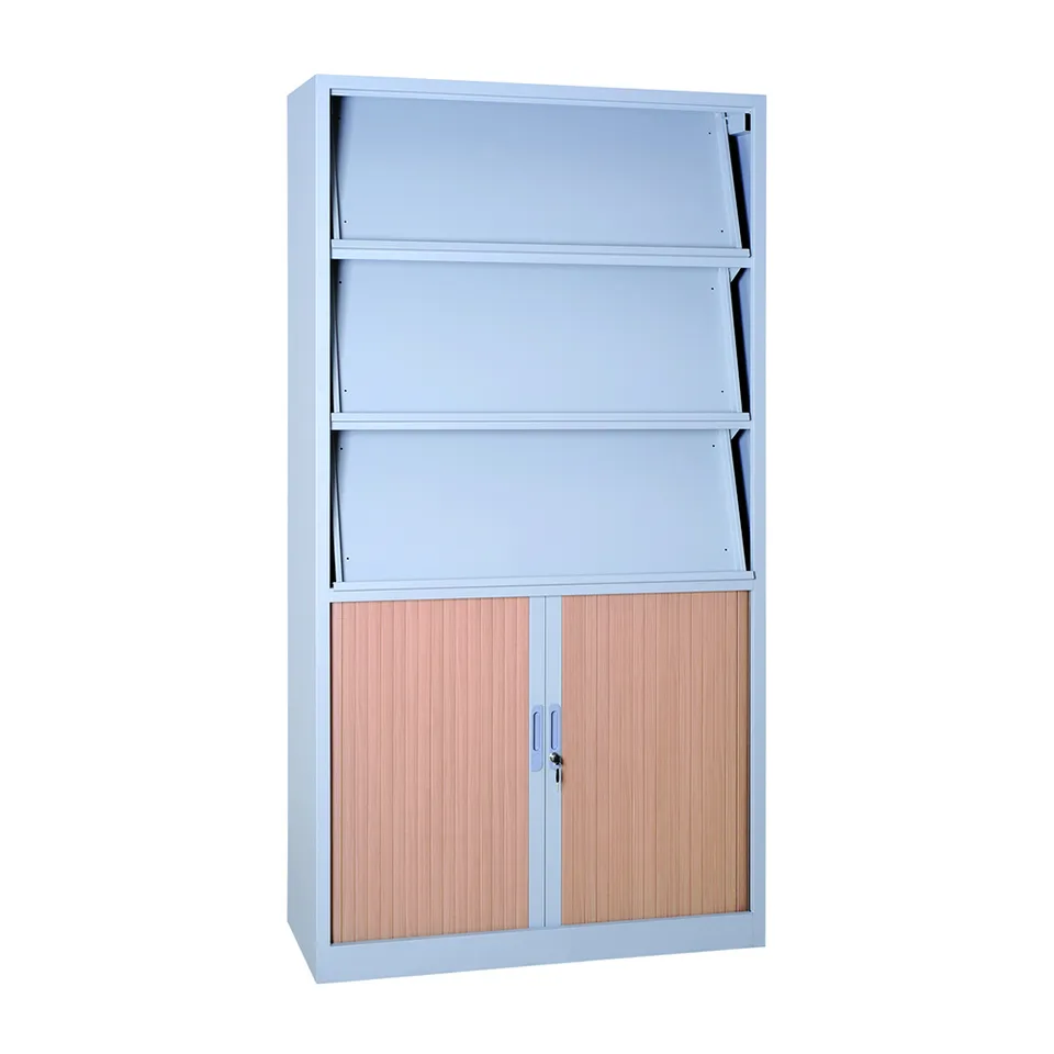 MOBIKA Bureau Armoire présentoir magazines rideaux