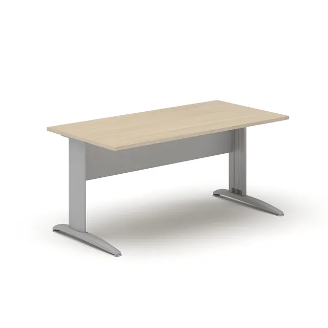 Mobika Bureau bois droit 160 cm Tono pieds métalliques