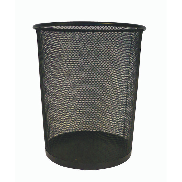 MOBIKA Bureau corbeille papier métal noir résillée