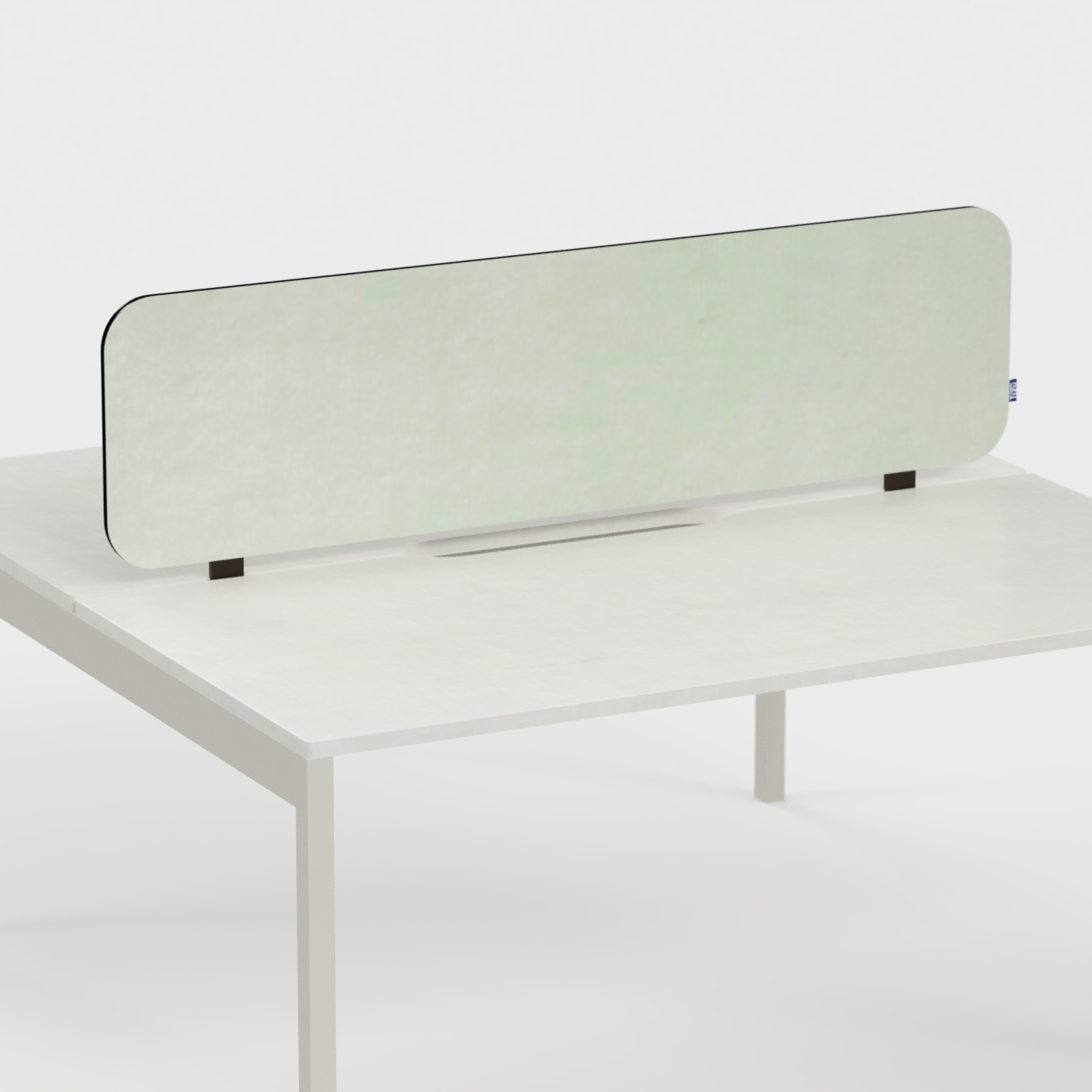 Tizu Bureau séparateur de bureau Blanc Jacquard 120 cm