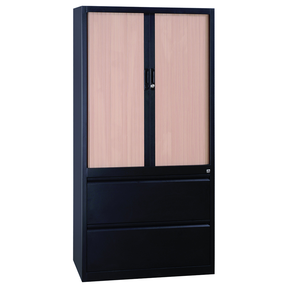 MOBIKA Bureau Armoire haute à rideaux classement bureau