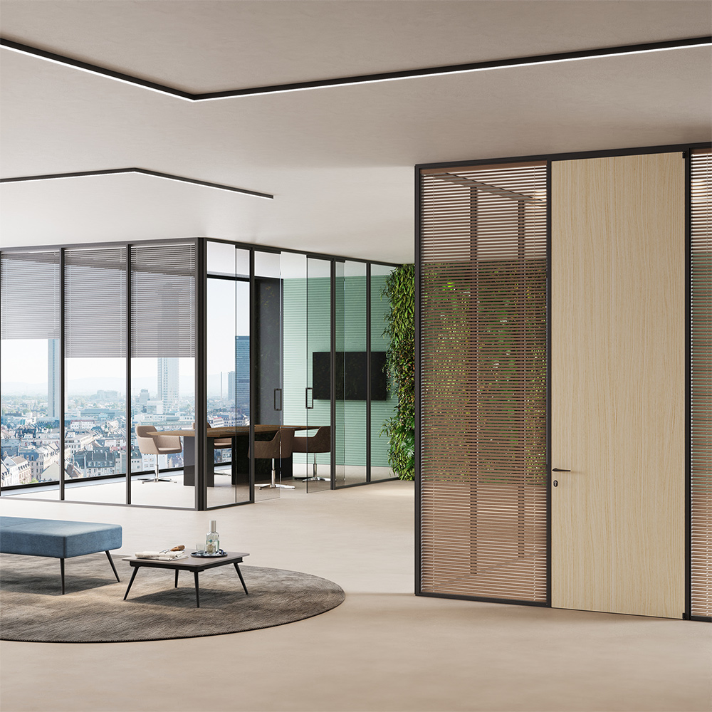 CUF MILANO Jaleed Glass Wall cloison bureau vitrée