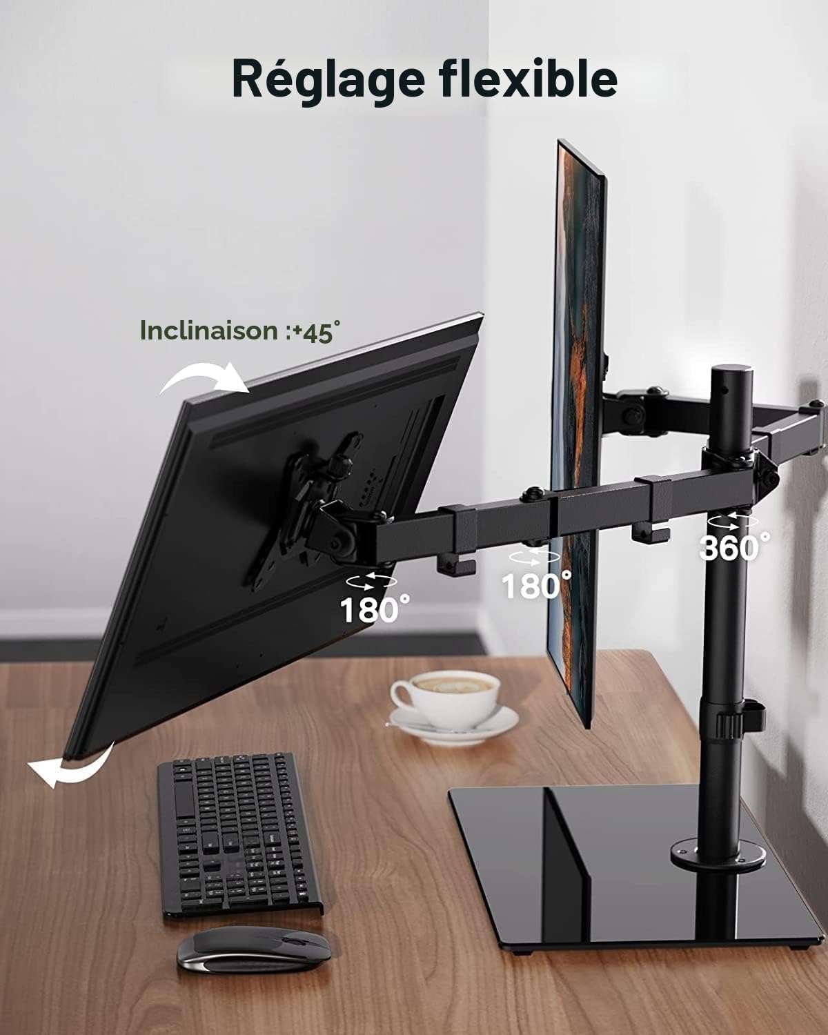 ErGear Monitor Mounts support double ecran 32 pouces