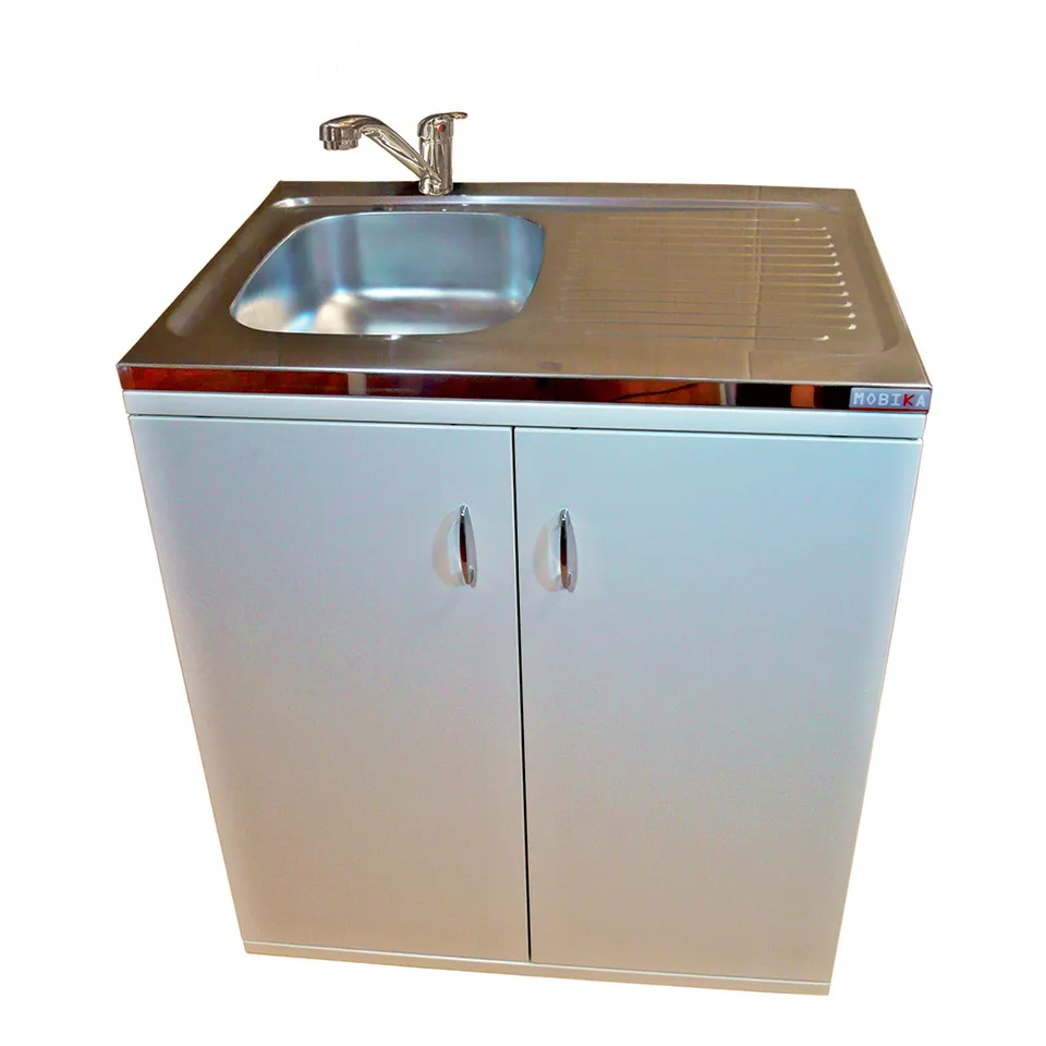 MOBIKA Réfectoire kitchenette métal 80x60 cm inox