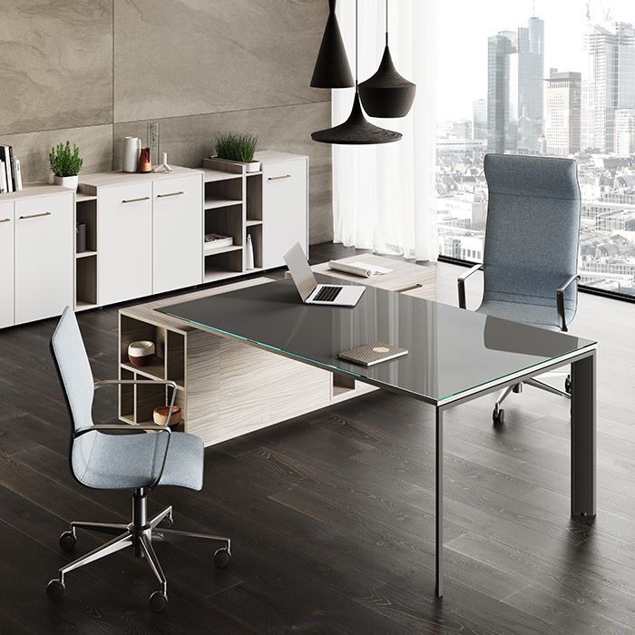 CUF Milano Bramante Glass bureau direction verre