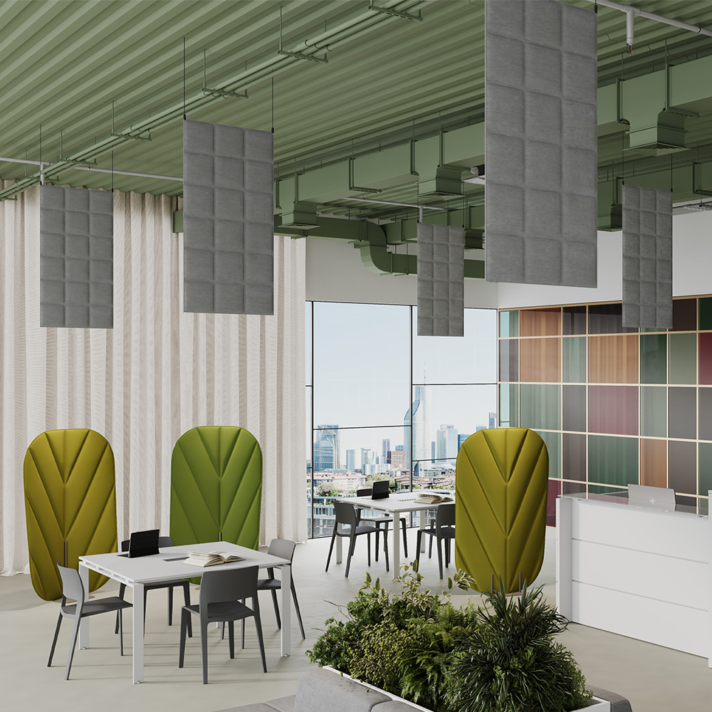 CUF MILANO Tetrix Baffle panneau acoustique plafond bureau