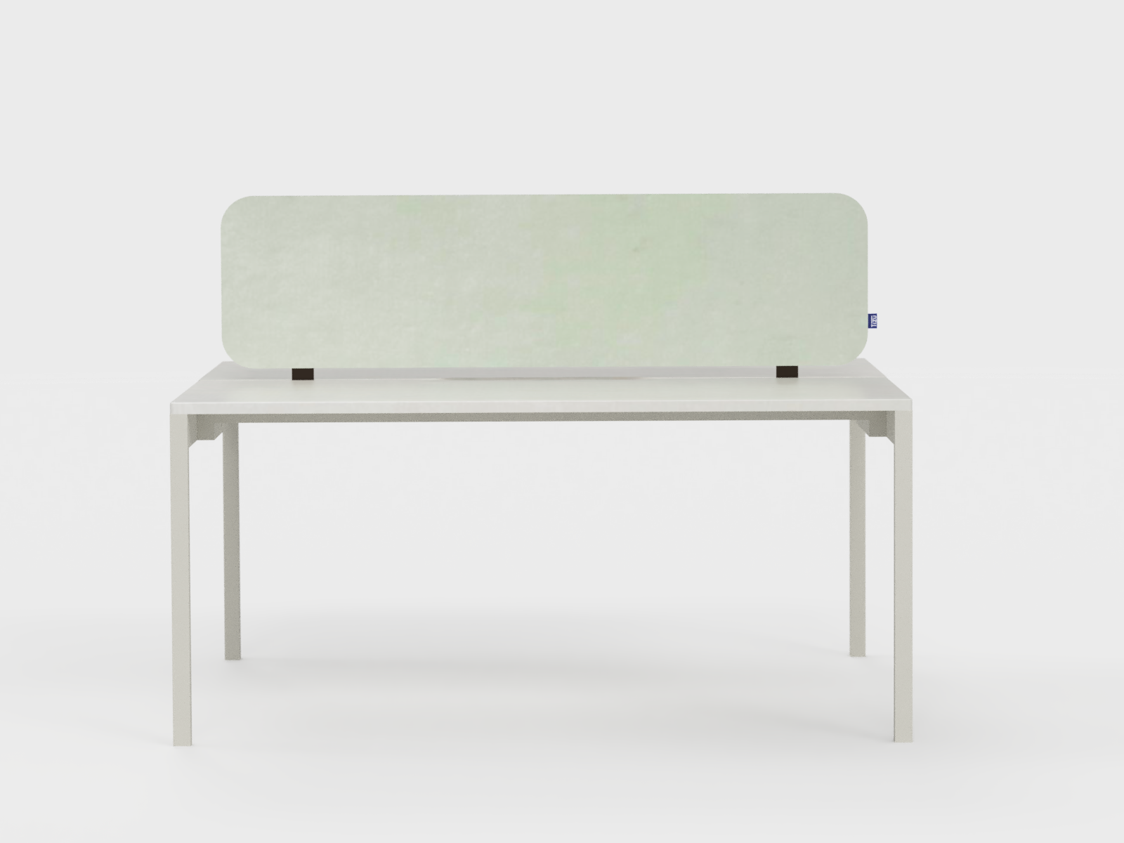 Tizu Bureau séparateur de bureau Blanc Jacquard 120 cm
