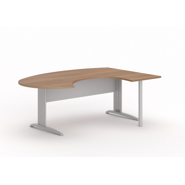 MOBIKA TONO arc 90° bureau compact retour droit pieds métal