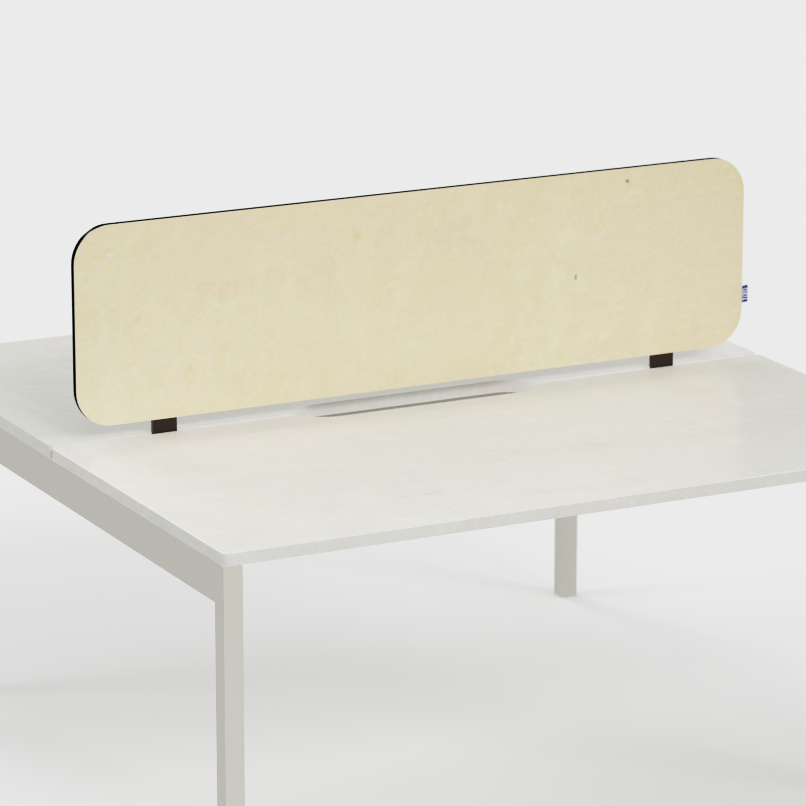 Tizu Bureau séparateur de bureau Blanc Jacquard 120 cm
