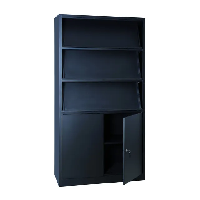 MOBIKA Bureau armoire présentoir magazines portes battantes