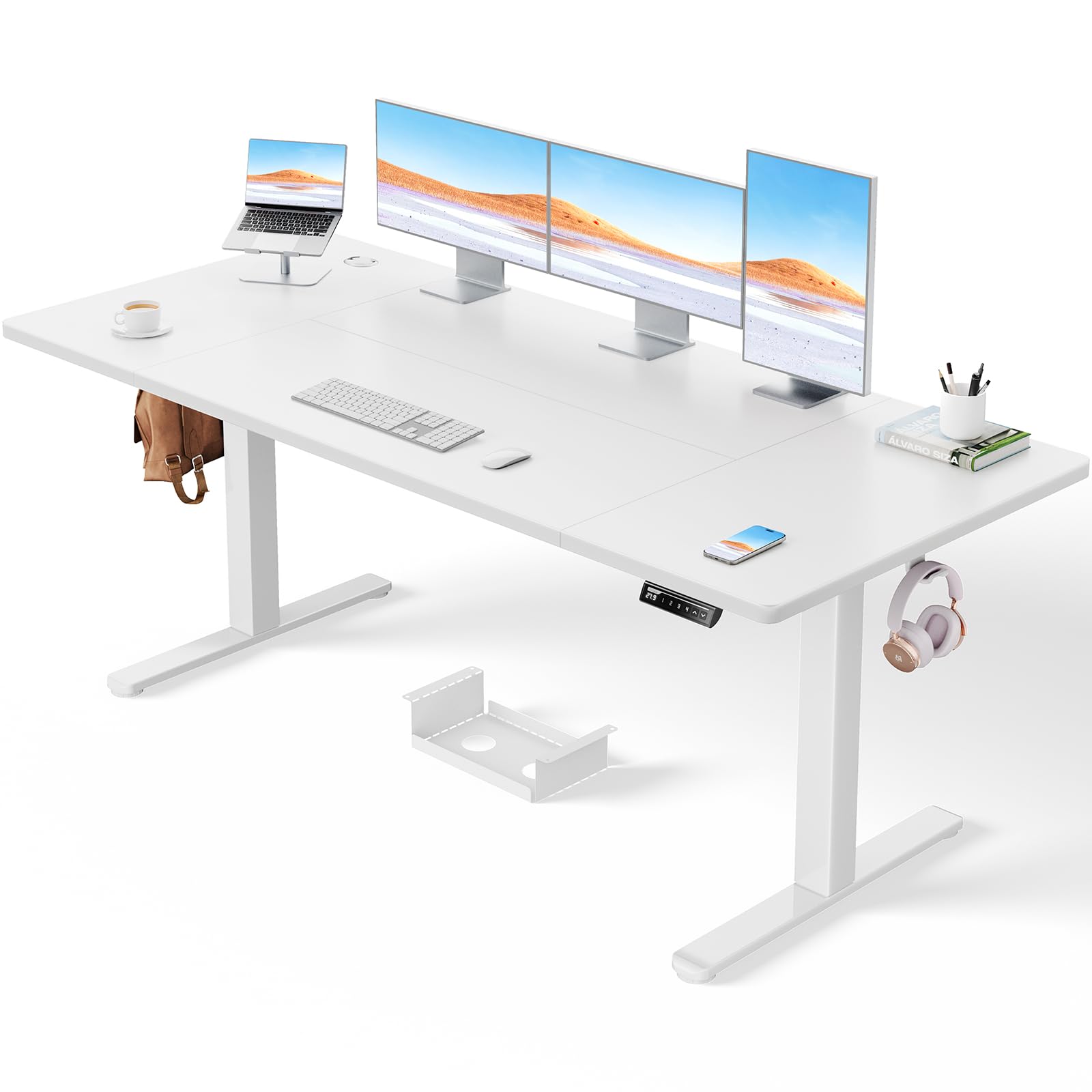 ErGear Electric Standing Desks bureau assis debout 160x80 naturel 100 kg