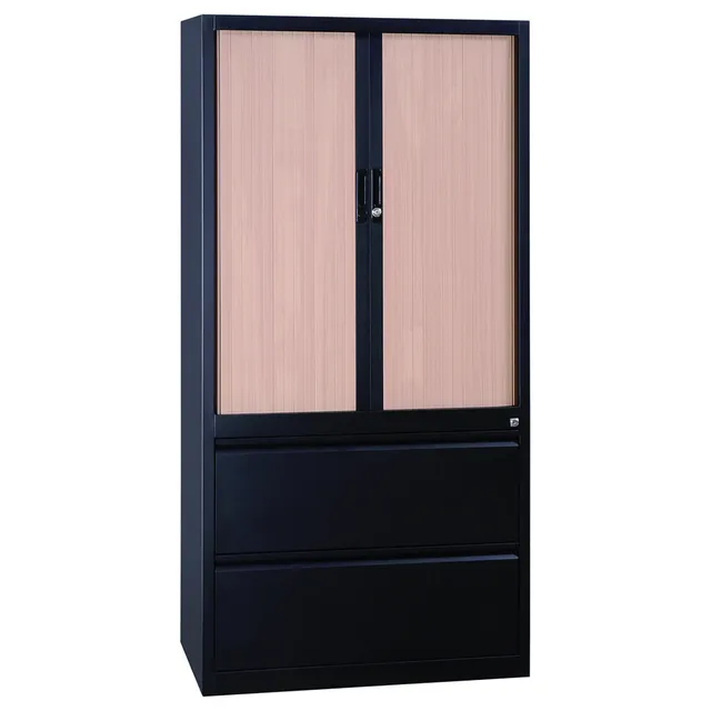 MOBIKA Bureau Armoire haute à rideaux classement bureau