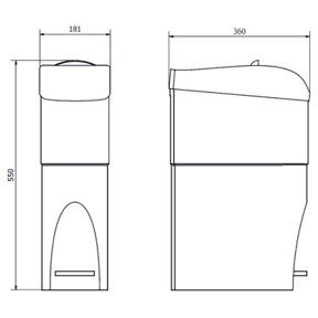 MOBIKA Hygiène poubelle hygiénique plastique bureau