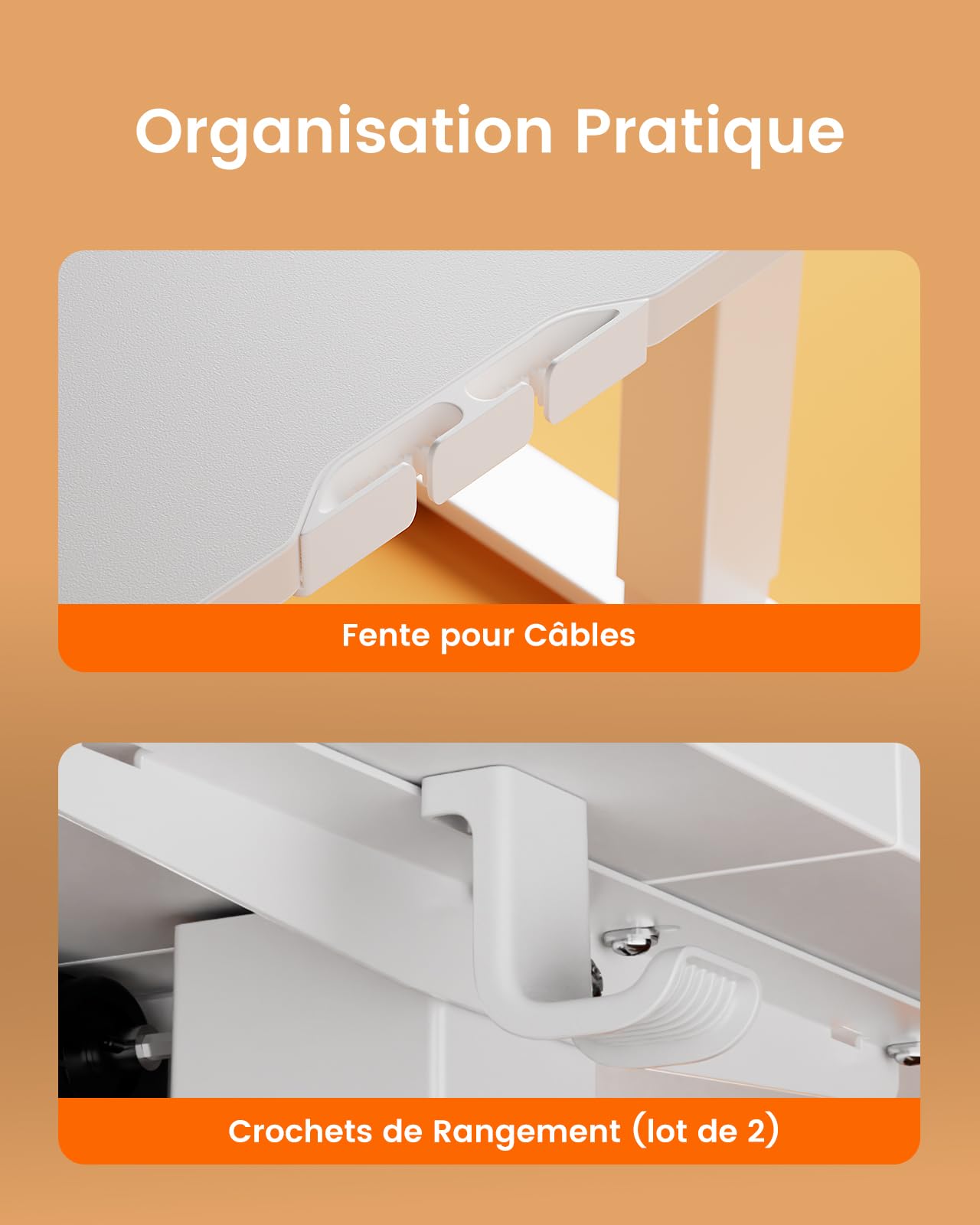 ErGear Electric Standing Desks 100x60 bureau assis-debout blanc 80 kg