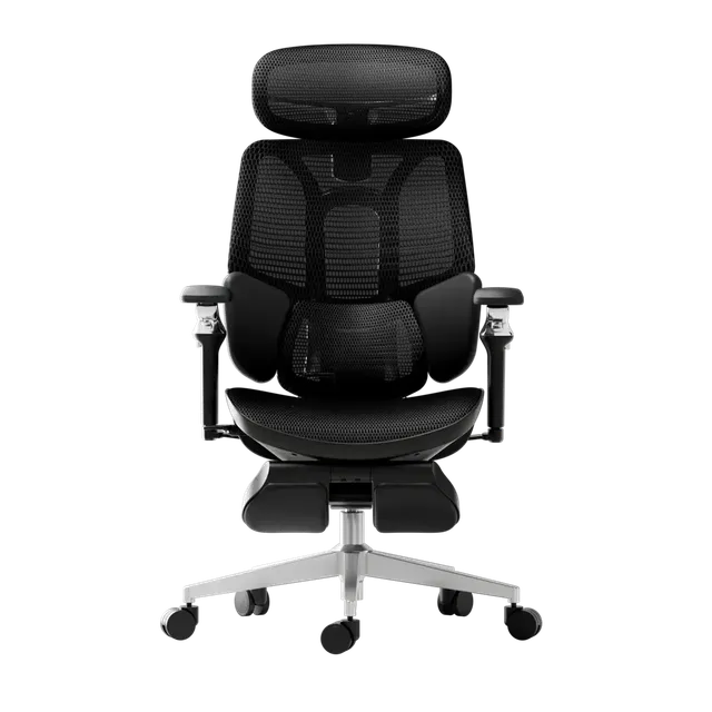 Hbada E3 Ultra chaise de bureau gris repose-pieds 4D