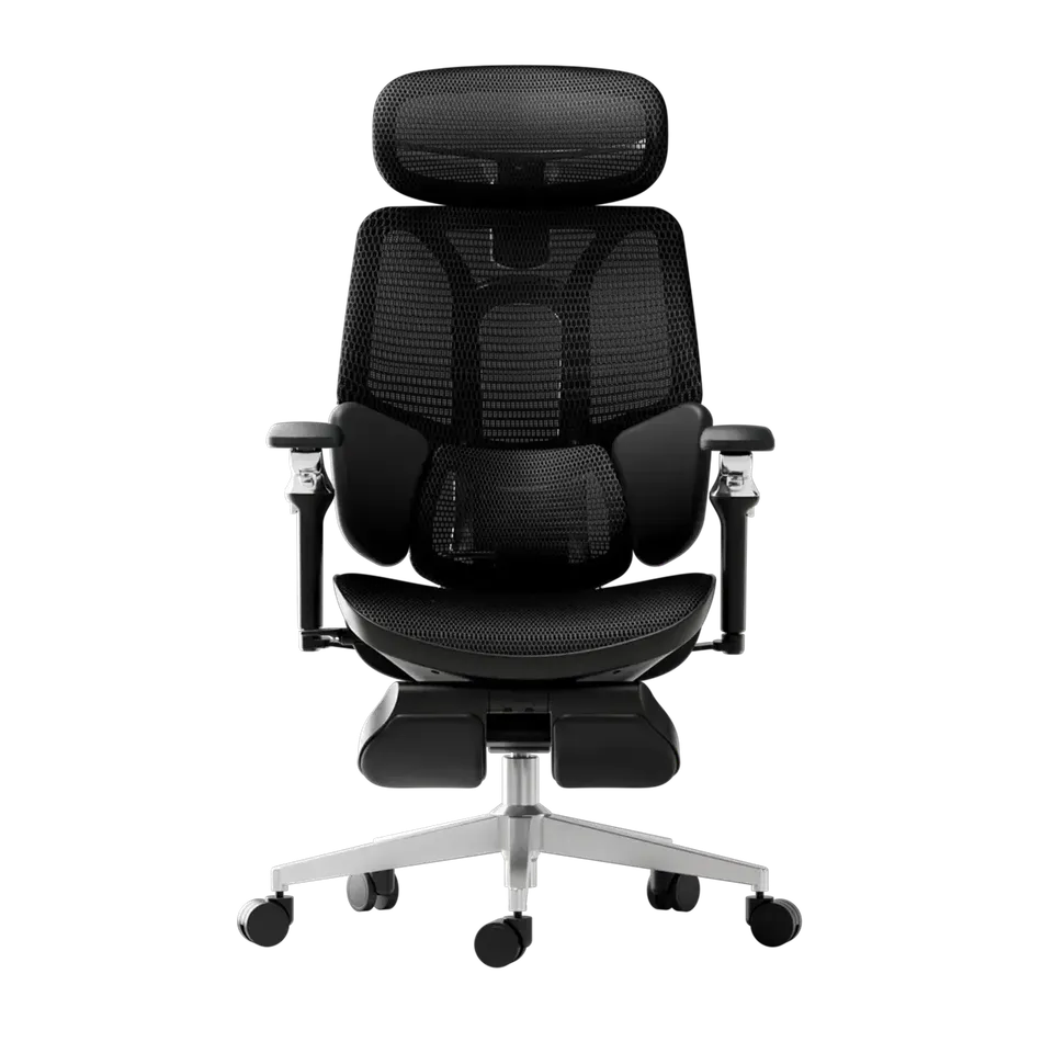 Hbada E3 Ultra chaise de bureau gris repose-pieds 4D