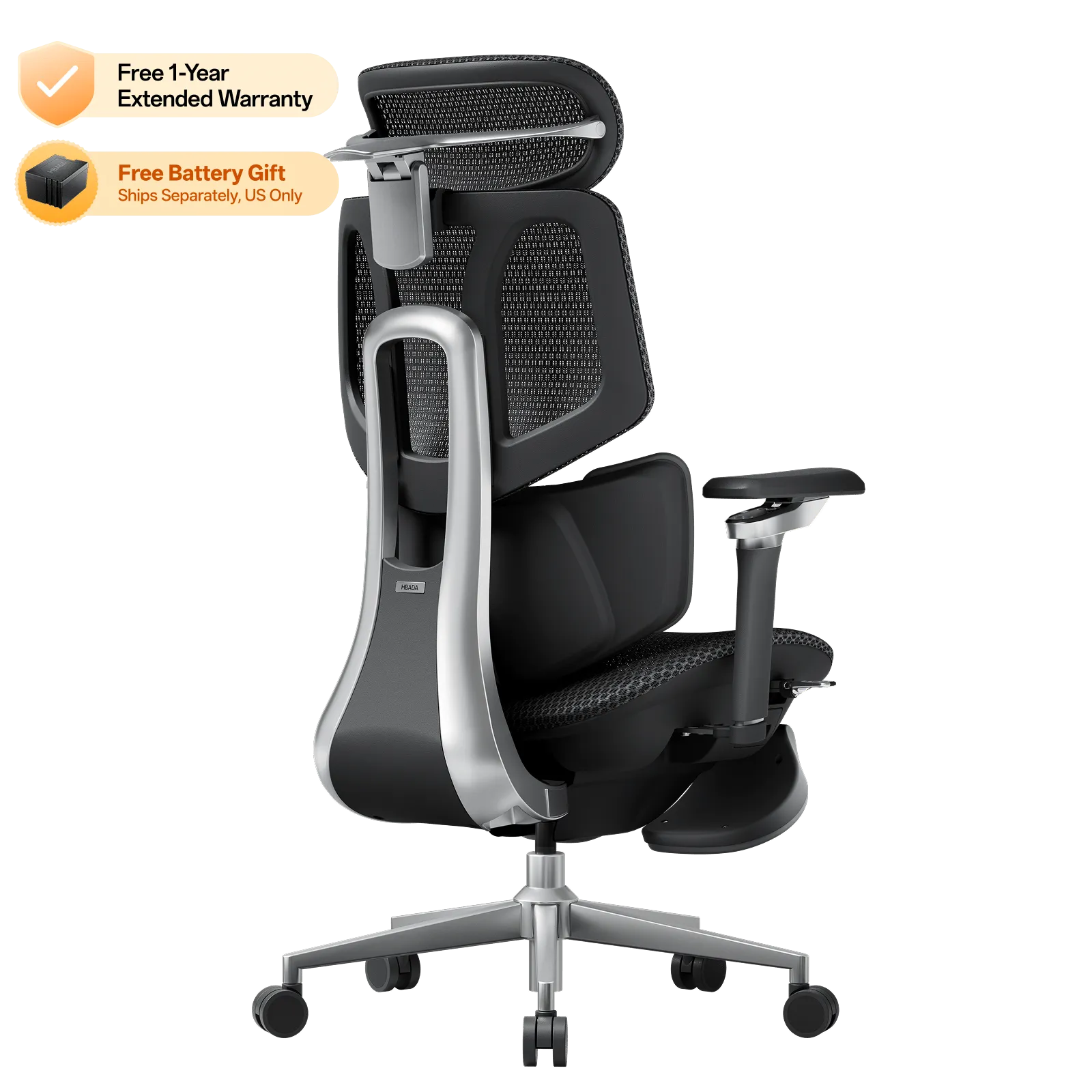 Hbada X7 Series X7 siège ergonomique gris massage chauffant
