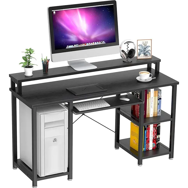 Noblewell COMPUTER DESK bureau informatique 47 pouces noir