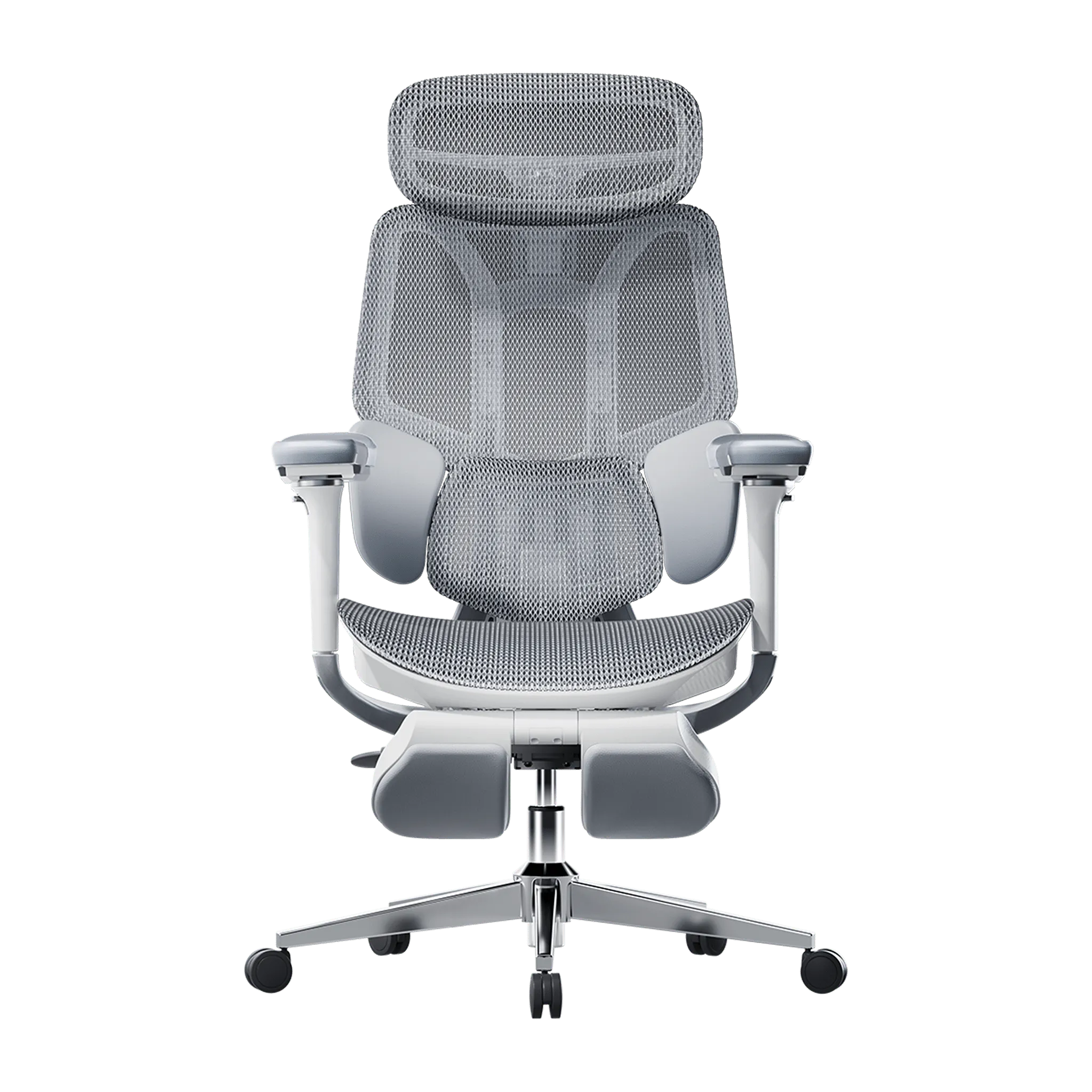 Hbada E3 Pro siège ergonomique mesh gris avec repose-pieds
