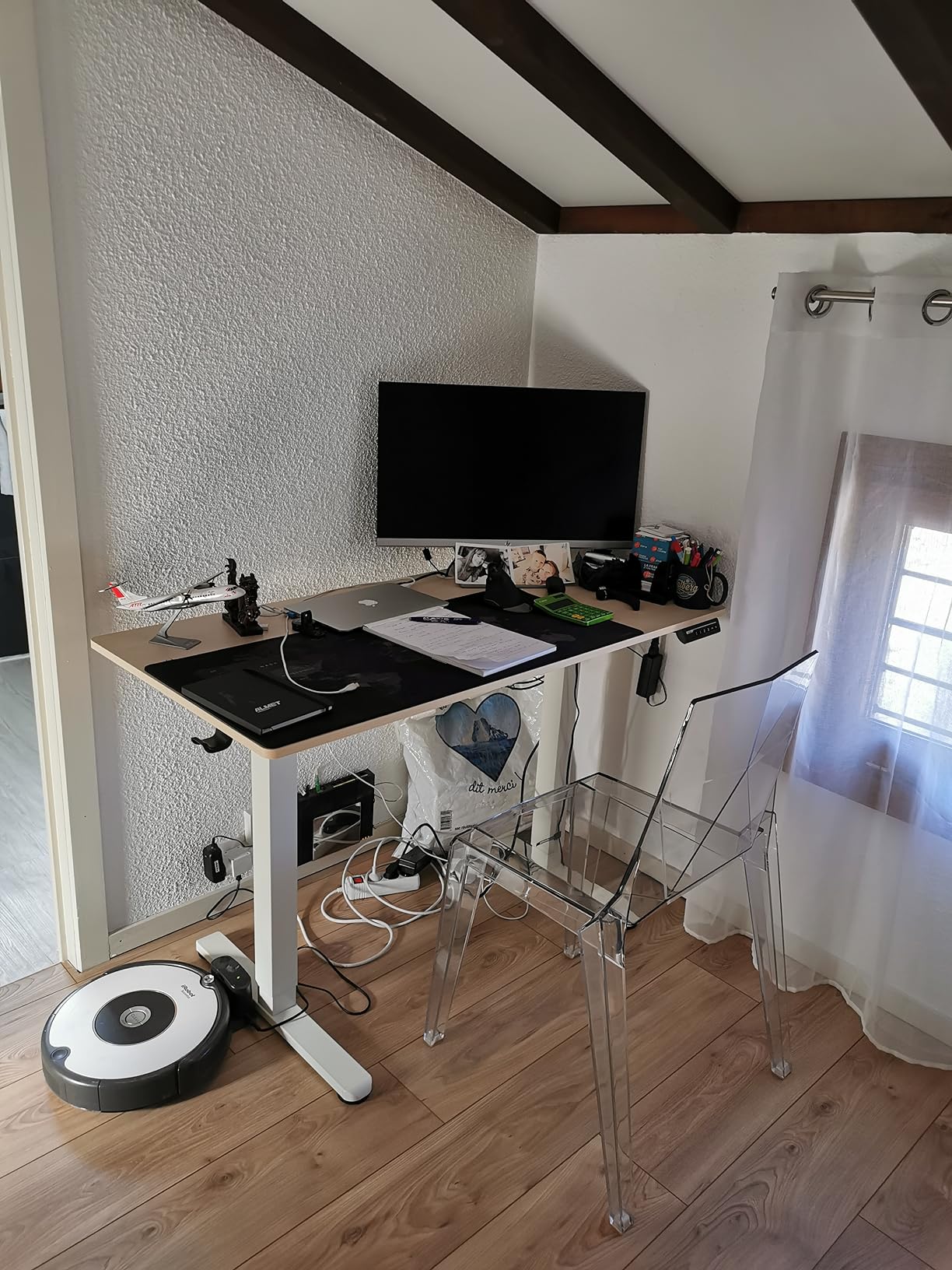 ErGear Electric Standing Desks 100x60 bureau assis-debout blanc 80 kg