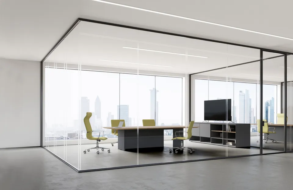 CUF MILANO Jaleed Glass Wall cloison bureau vitrée