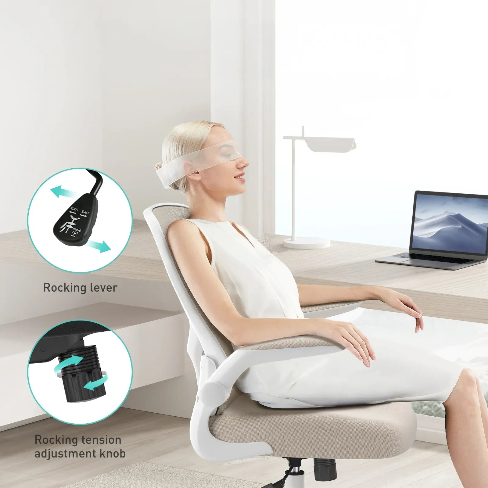 Hbada J Series J3 siège ergonomique gris maille respirante