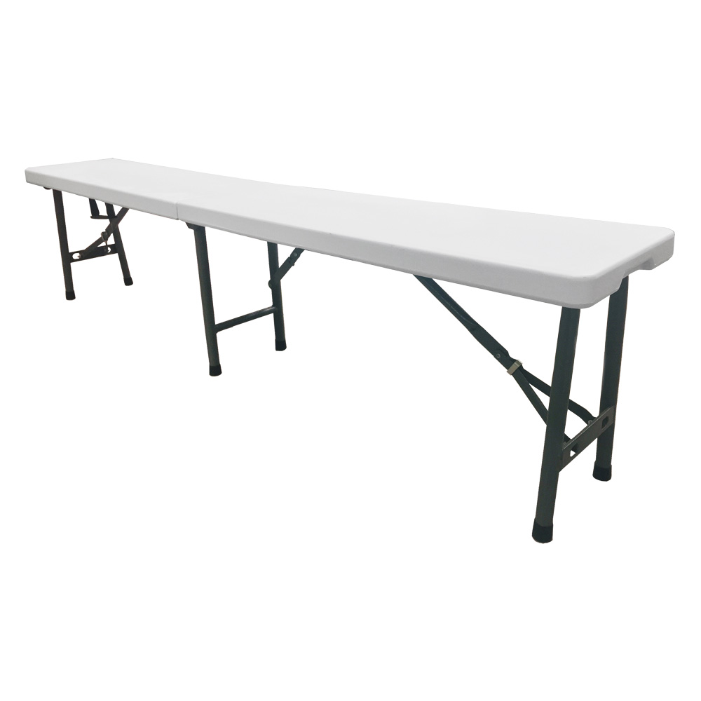 MOBIKA Réfectoire Banc pliant polyéthylène blanc transportable