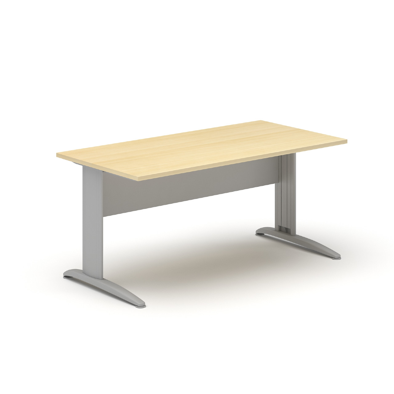 Mobika Bureau bois droit 160 cm Tono pieds métalliques