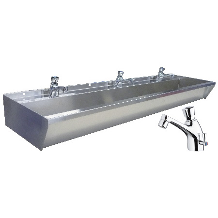 MOBIKA Hygiène lavabo collectif inox 3 points d’eau