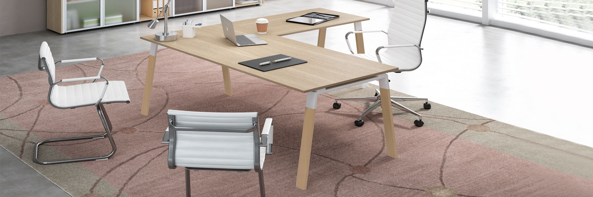 CUF Milano Delta bureau opératif wood effet bois