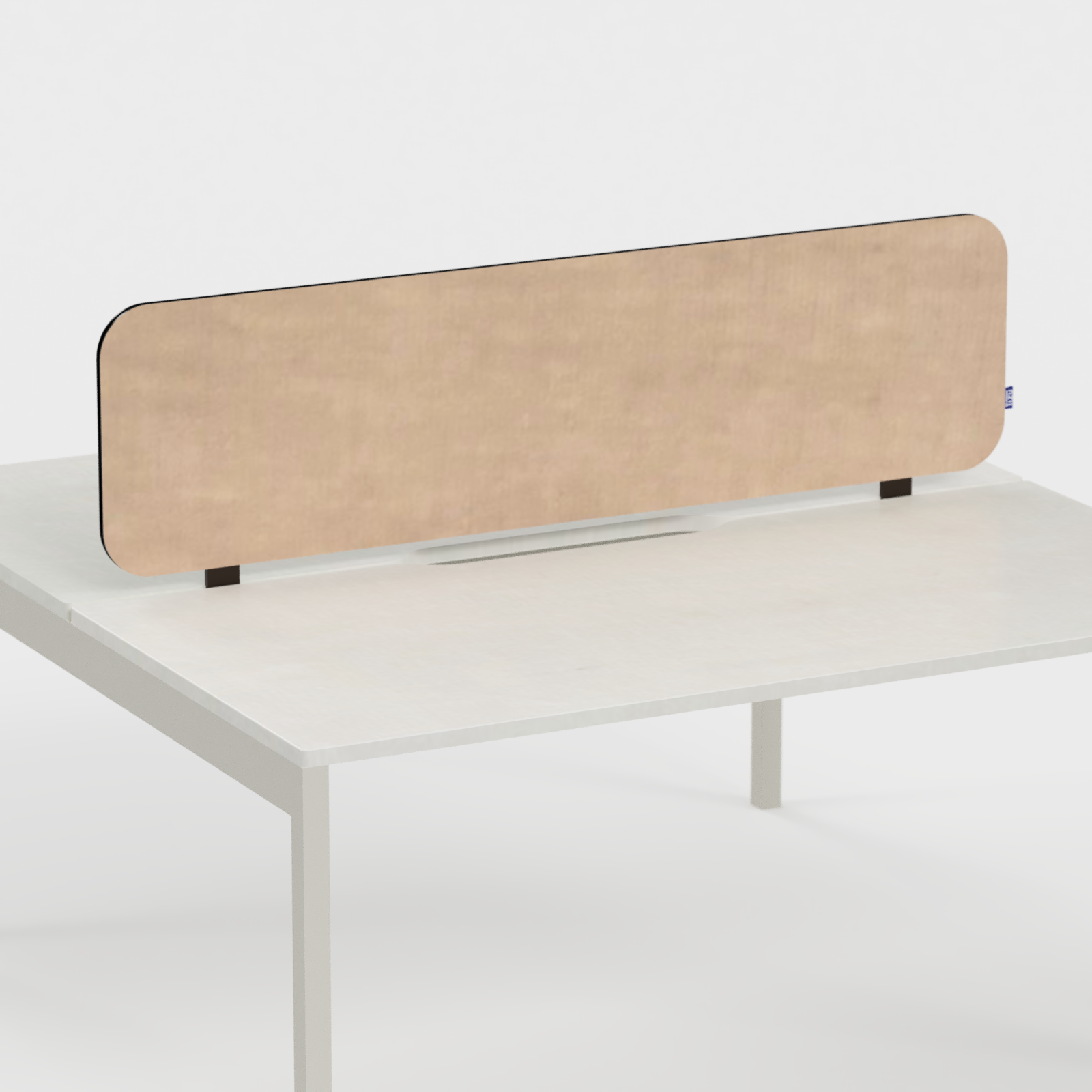 Tizu Bureau séparateur de bureau Blanc Jacquard 120 cm