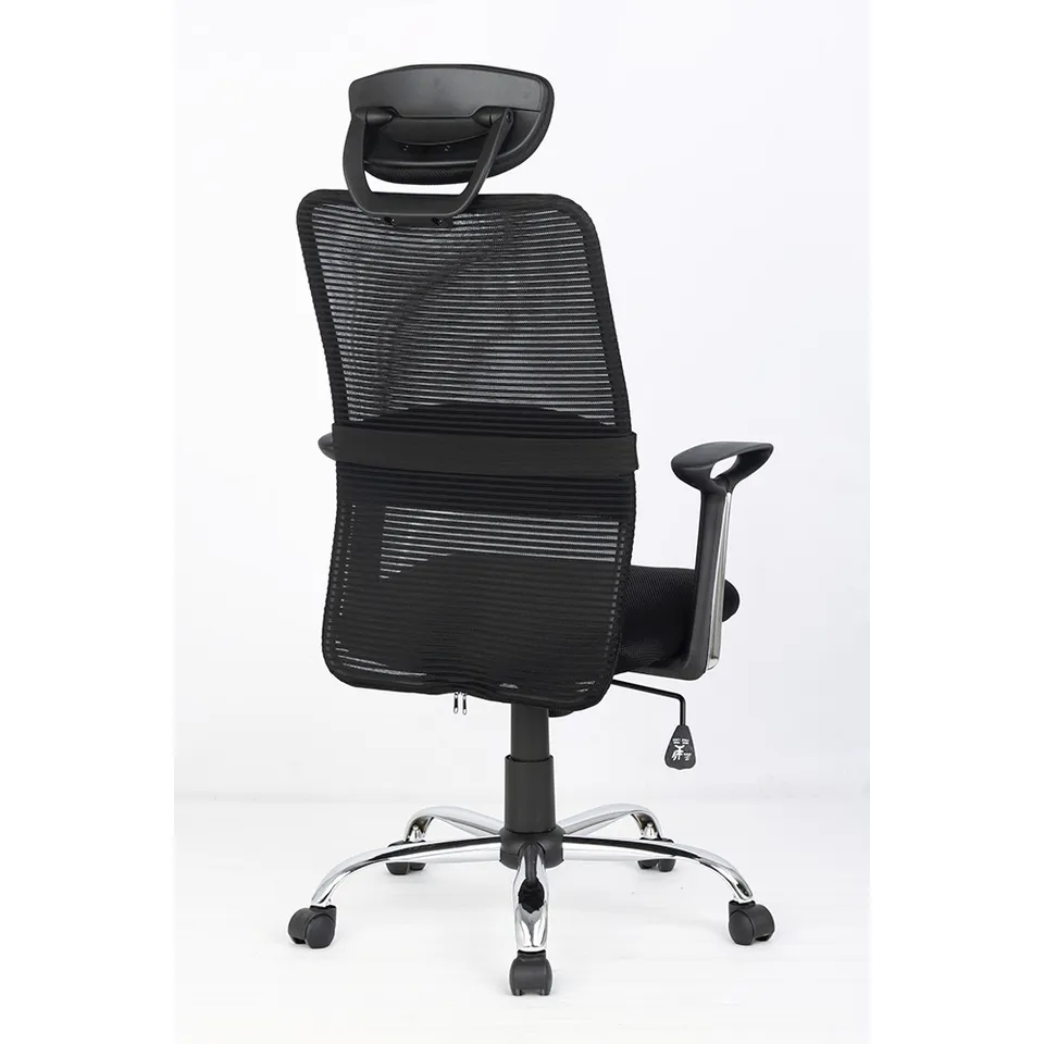 MOBIKA Bureau Fauteuil bureau ergonomique têtière accoudoirs fixes noir