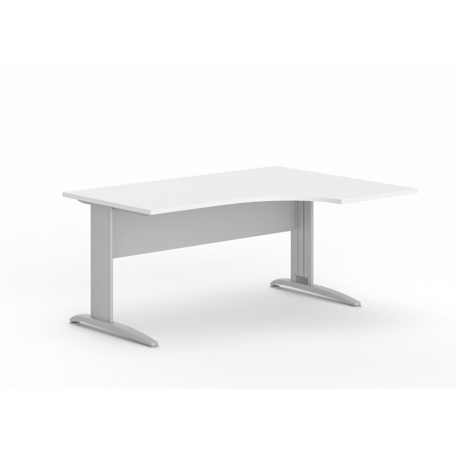 MOBIKA Bureau TONO compact angle droit bois pieds métal