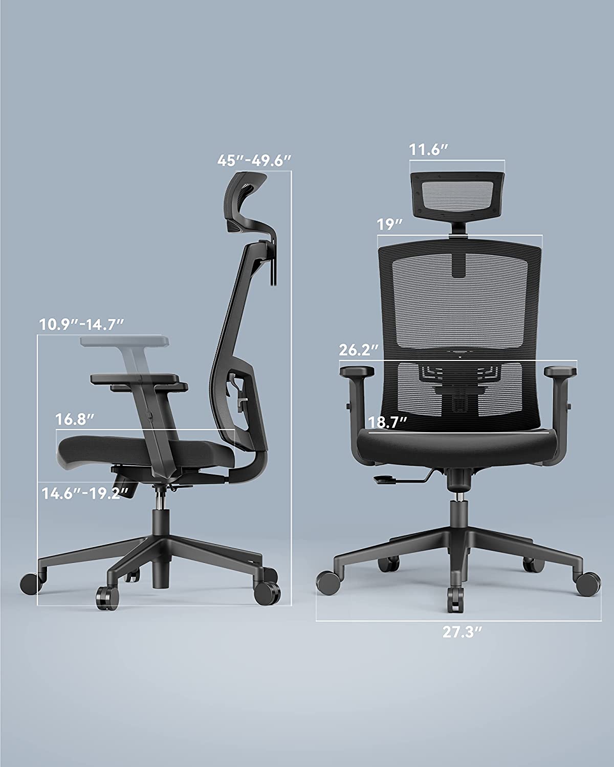 Noblewell Ergonomic Office Chair siège ergonomique large lombaire