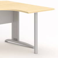 MOBIKA Bureau TONO compact angle droit bois pieds métal