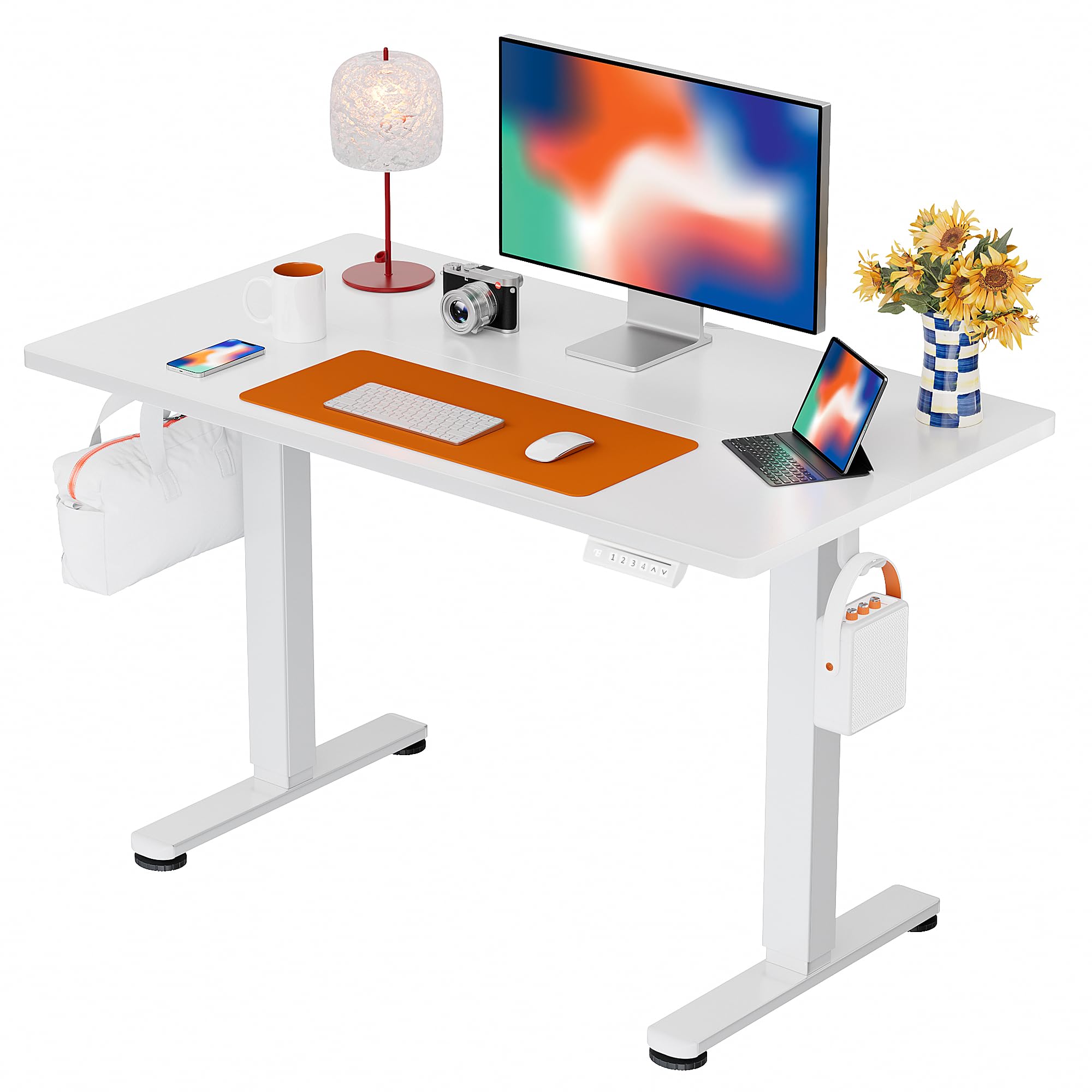 ErGear Electric Standing Desks 100x60 bureau assis-debout blanc 80 kg