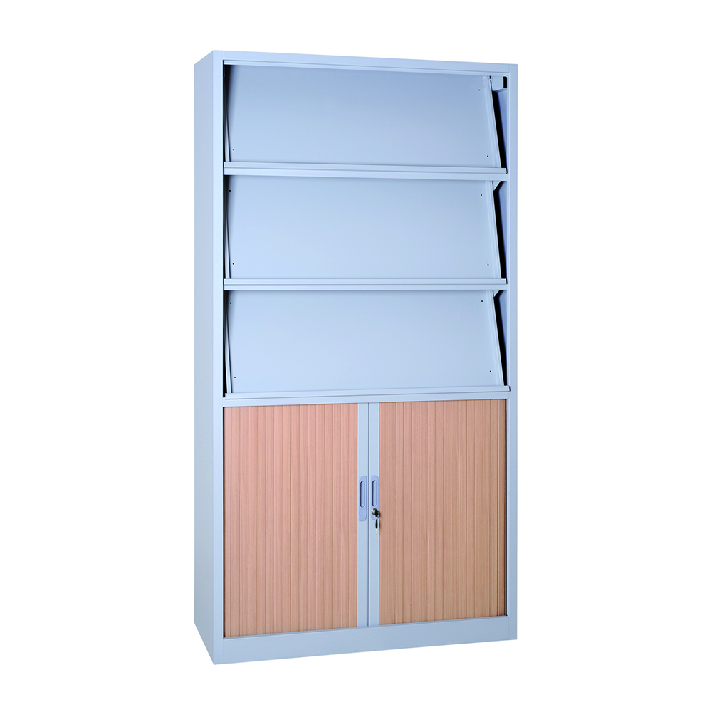 MOBIKA Bureau Armoire présentoir magazines rideaux