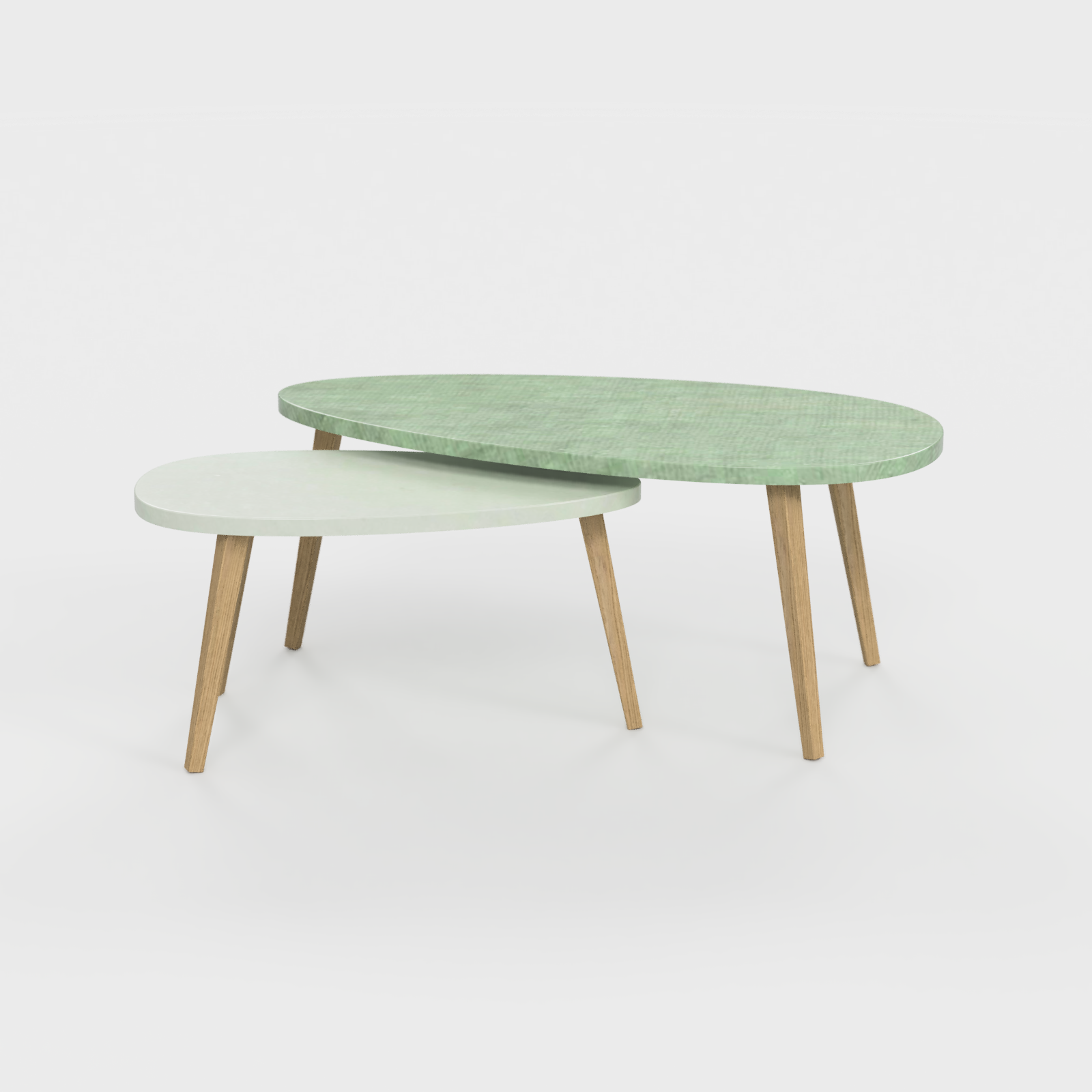 Tizu Bellecombe tables gigognes Beige Revel Rouge Lamy